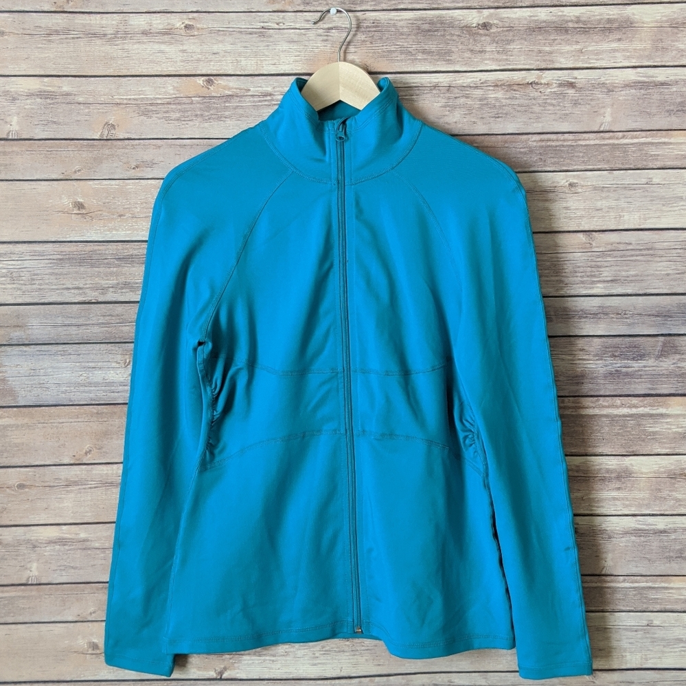 Z by Zella Teal Fitted Athletic Jacket